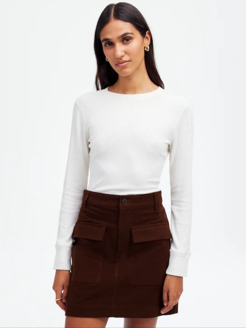 Madewell Utility Mini Skirt in Moleskin Size 6